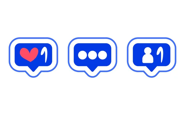 Blog Social Media Sticker Collection Vector Doodle Icon Graphic Design —  Vetores de Stock