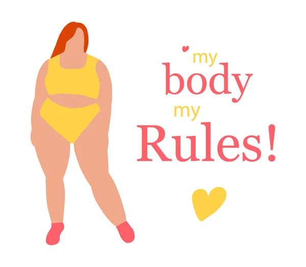 Body Positive Concept Banner — Stock vektor