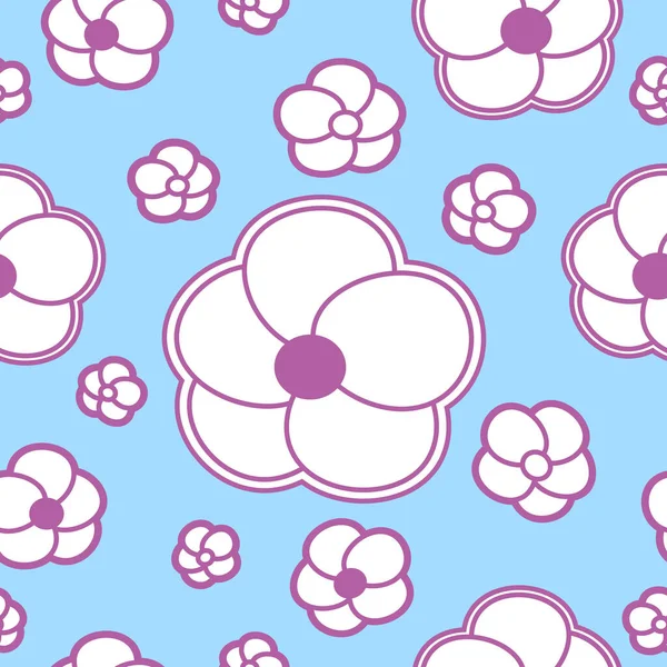 Simple Floral Seamless Pattern Vector Background Textile Print Endless Illustration — Διανυσματικό Αρχείο