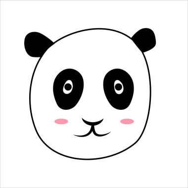 Panda bear head animal icon