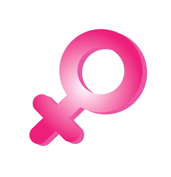 Female Gender Symbol Pink Vector Icon Flat Style — стоковый вектор