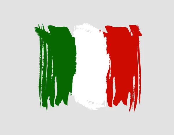Italy Europe Country Flag Vector Background Icon Watercolor Dry Brush — Image vectorielle