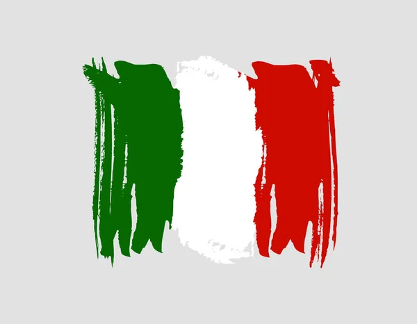 Italy Europe country flag vector background  icon watercolor dry brush ink texture illustration independence Day celebration banner