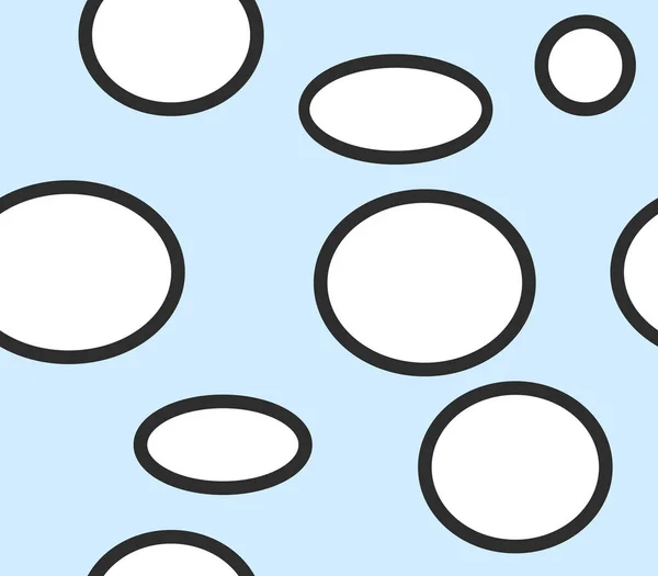 Simple Seamless Pattern Vector Doodle Illustration Geometric Circles Shape Blue — Stock Vector