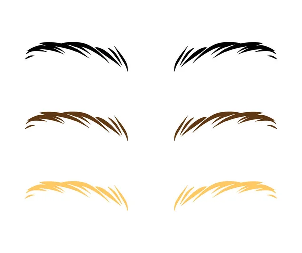 Conjunto Iconos Cejas Moda Belleza Póster Gráfico Vectorial Impresión Glamour — Archivo Imágenes Vectoriales