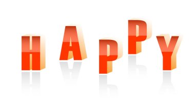 İyi vektör metinleri. İlham verici bir tabir, mutluluk. Renkli turuncu 3D yazı tipi beyaza izole edilmiş. Sosyal medya, afiş, kart, tişört, poster baskı şablonu için pozitif ruh hali tasarımı.