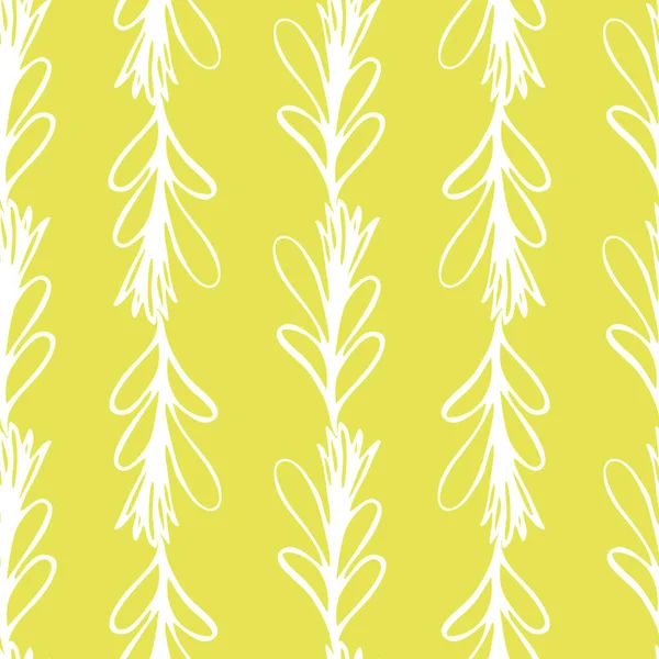 Seamless Floral Pattern Simple Outline Vector Illustration Graphic Fabric Print — Image vectorielle