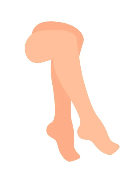 Мультфильм Женщины Ноги Изолированы Белом Фоне Концепция Плоского Векторного Ухода — стоковый вектор