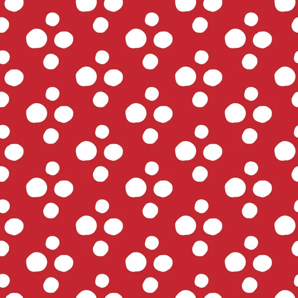 Abstract Doodle Red Seamless Pattern Vector Simple Fabric Print Template — 图库矢量图片