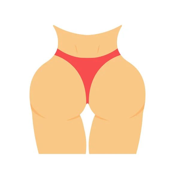 Concept Increase Buttocks Vector Concept Illustration Isolated White Background Cartoon — Archivo Imágenes Vectoriales