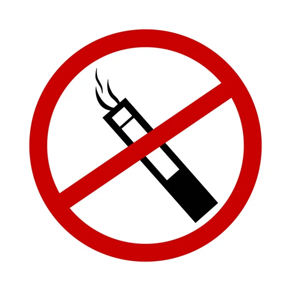 Niet Roken Entry Symbool Sticker Sjabloon Eenvoudige Sigarettenvector Icon Set — Stockvector