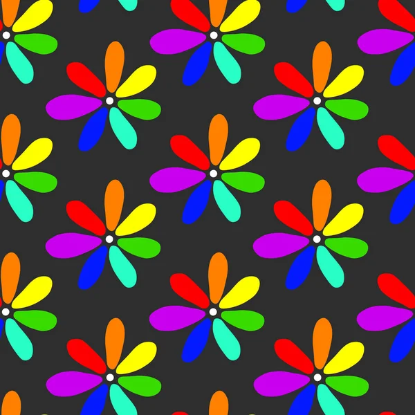Nahtloses Blumenmuster Einfache Illustration Des Kamillenvektors Druckvorlage Für Grafische Stoffe — Stockvektor