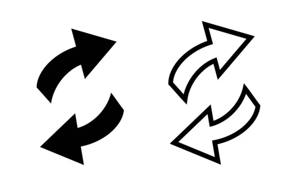 Set Von Einfachen Doodle Wiederverwendung Pfeil Symbol Gesetzt Isoliert Auf — Stockvektor