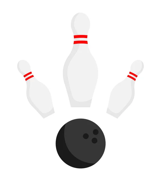 Deporte Bola Bolos Bolos Aislados Conjunto Iconos Vector Fondo Blanco — Archivo Imágenes Vectoriales