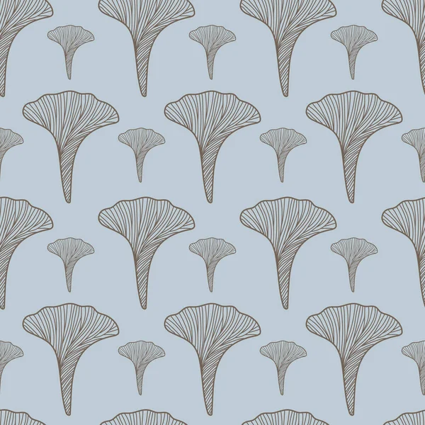 Floral Seamless Pattern Ginkgo Leaf Botanical Fabric Print Template Vector — Stock Vector