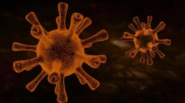 3d corona virüsü covid-19 kusursuz döngü animasyonu