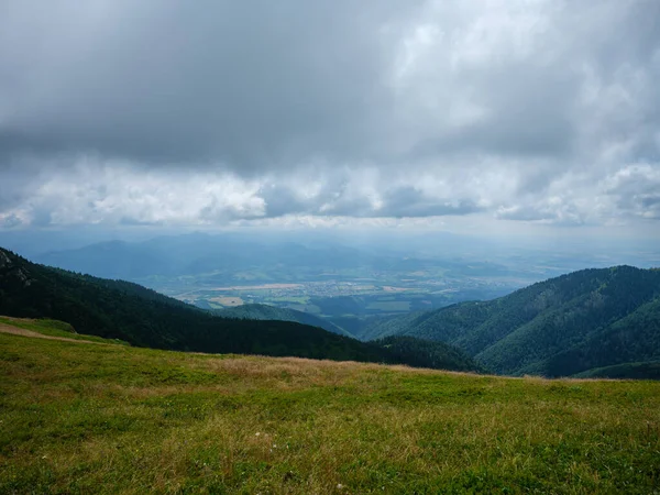 Misty Mountain Tops Slovenia Triglav National Park Summer Landscape Rocks — Stock Photo, Image