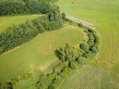 İHA 'dan gelen taşra arazileri ve nehirler. Ülkedeki soyut doku
