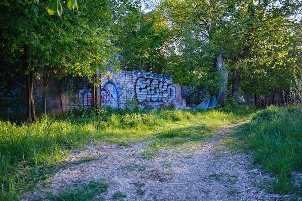 Jednoduchá Asfaltová Cesta Perspektivě Jasným Směrem — Stock fotografie