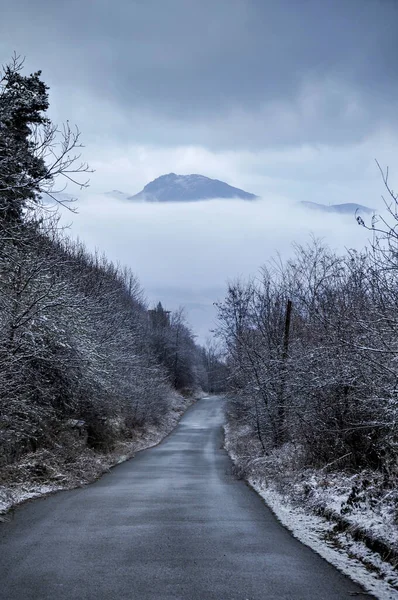 Strada Montagna Inverno Armenia — Foto Stock