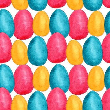 Renkli yumurtaları olan Paskalya arkaplan tasarımı.