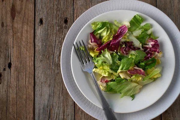 Kırsal ahşap salata ve fotokopi alanı, üst görünüm