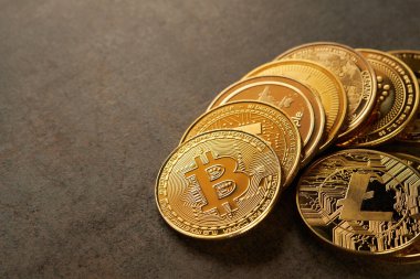 Çeşitli altın kripto para birimlerinin arkaplanı