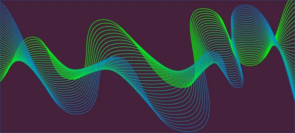 Des Lignes Douces Lumineuses Dans Espace Nouveau Fond Abstrait — Image vectorielle