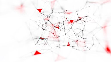 Soyut teknoloji geçmişi. Çizgilerin, noktaların ve düzlemlerin bağlantısı. Ağ Kavramı.