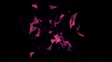 Abstract connection moving dots and lines. Technology background. Network connection structure 3D. Plexus effect. 4K