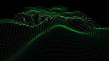Teknoloji dalgası. Müzik soyut arka plan. Dijital arka plan. 3d oluşturma