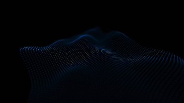 Teknoloji dalgası. Müzik soyut arka plan. Dijital arka plan. 3d oluşturma