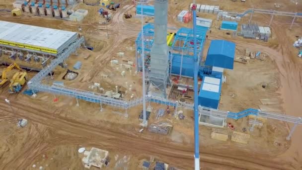 Výstavba čerpací stanice Gazproms. Severně od Ruska. — Stock video