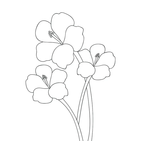 Verse Bloeiende Bloem Tak Van Natuurlijke Botanische Element Vector Illustratie — Stockvector