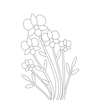 Siyah beyaz arkaplan üzerine çocuk boyama sayfası için albüm çizgisi tasarımı