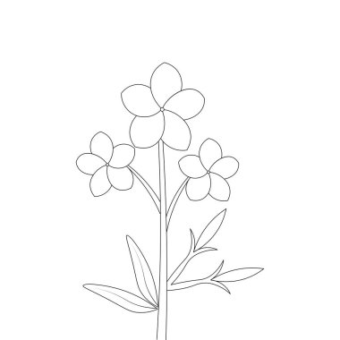 Çiçekler çocukların resim çizimleri için izole edilmiş sayfa çizimleri 