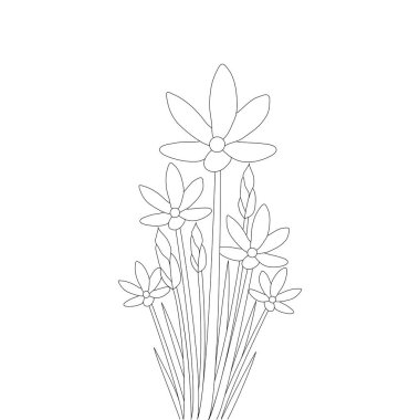 Renklendirme sayfası vektör grafik illüstrasyon şablonunun çizgi sanat vuruşunu zenginleştir