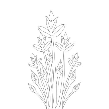 Renklendirme sayfası vektör grafik illüstrasyon şablonunun çizgi sanat vuruşunu zenginleştir