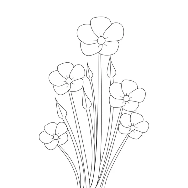 Flourish Line Art Stroke Coloring Page Vector File Graphic Illustration — 图库矢量图片