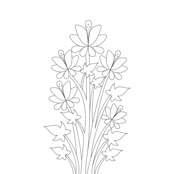 Flourish Line Art Stroke Coloring Page Vector File Graphic Illustration — Vettoriale Stock