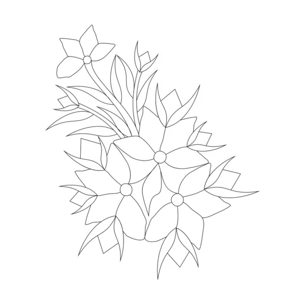Flourish Line Art Stroke Coloring Page Vector File Graphic Illustration — Wektor stockowy