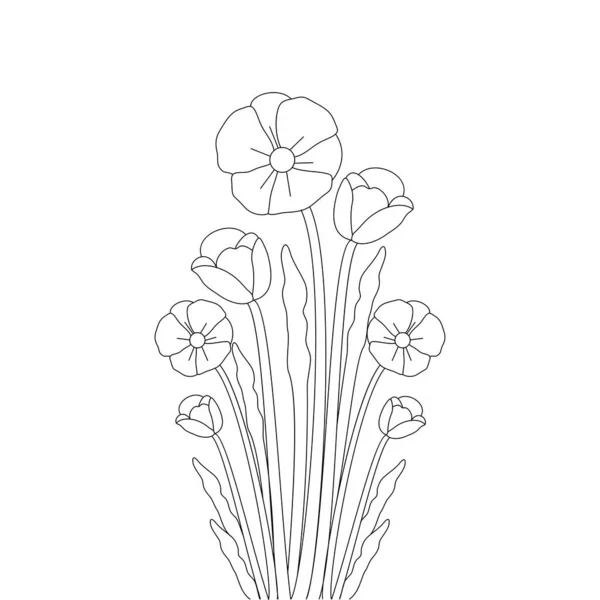 Flourish Line Art Stroke Coloring Page Vector File Graphic Illustration — 图库矢量图片