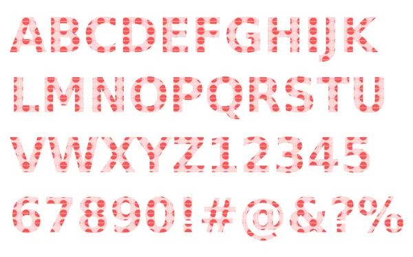 Alfabet Gemaakt Met Roze Tegels Met Een Witte Achtergrond — Stockfoto