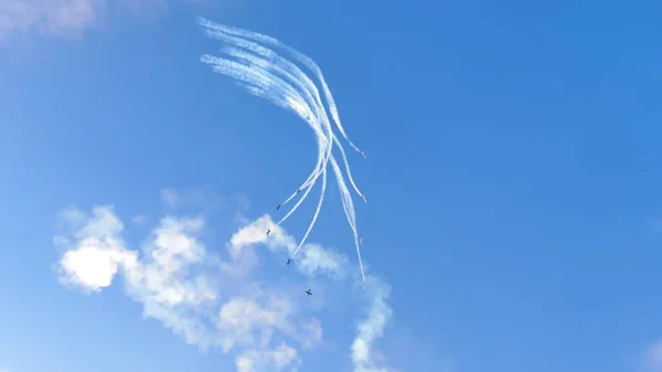 Frecce Tricolori opening van de bom — Stockfoto