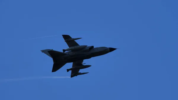 Panavia Tornado combat jet aircraft low pass in the sky — Stock Photo, Image