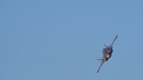 Lockheed Martin F-35B Lightning II Stealth Fighter Jet Aircraft — Videoclip de stoc