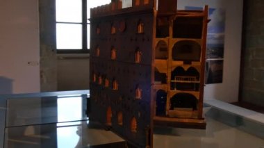 Volterra 'daki Priori Sarayı ahşap ölçekli modeli.