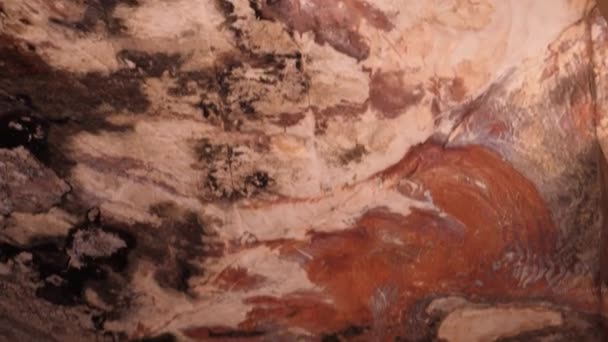 ペトラ・アル・カズネーの宝物殿古代の遺産を眺めながら赤砂岩 — ストック動画