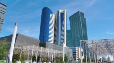 Nur-Sultan Astana Gökdelenleri İdari Kültür Merkezi Düşük Bakış Açısı