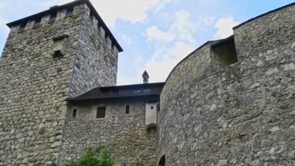 Vaduz Castle official residence of the Prince of Liechtenstein in town of Vaduz — Stockvideo
